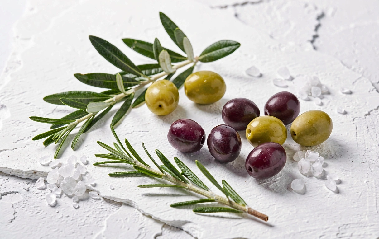 Ingredientes frescos mediterráneos